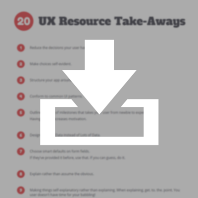 20 UX Resource Take-Aways PDF